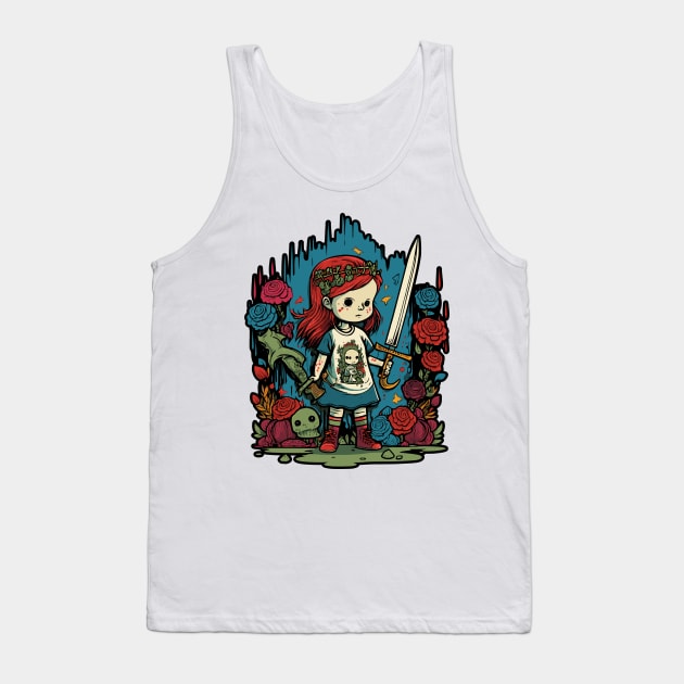 Sword Girl Tank Top by pxdg